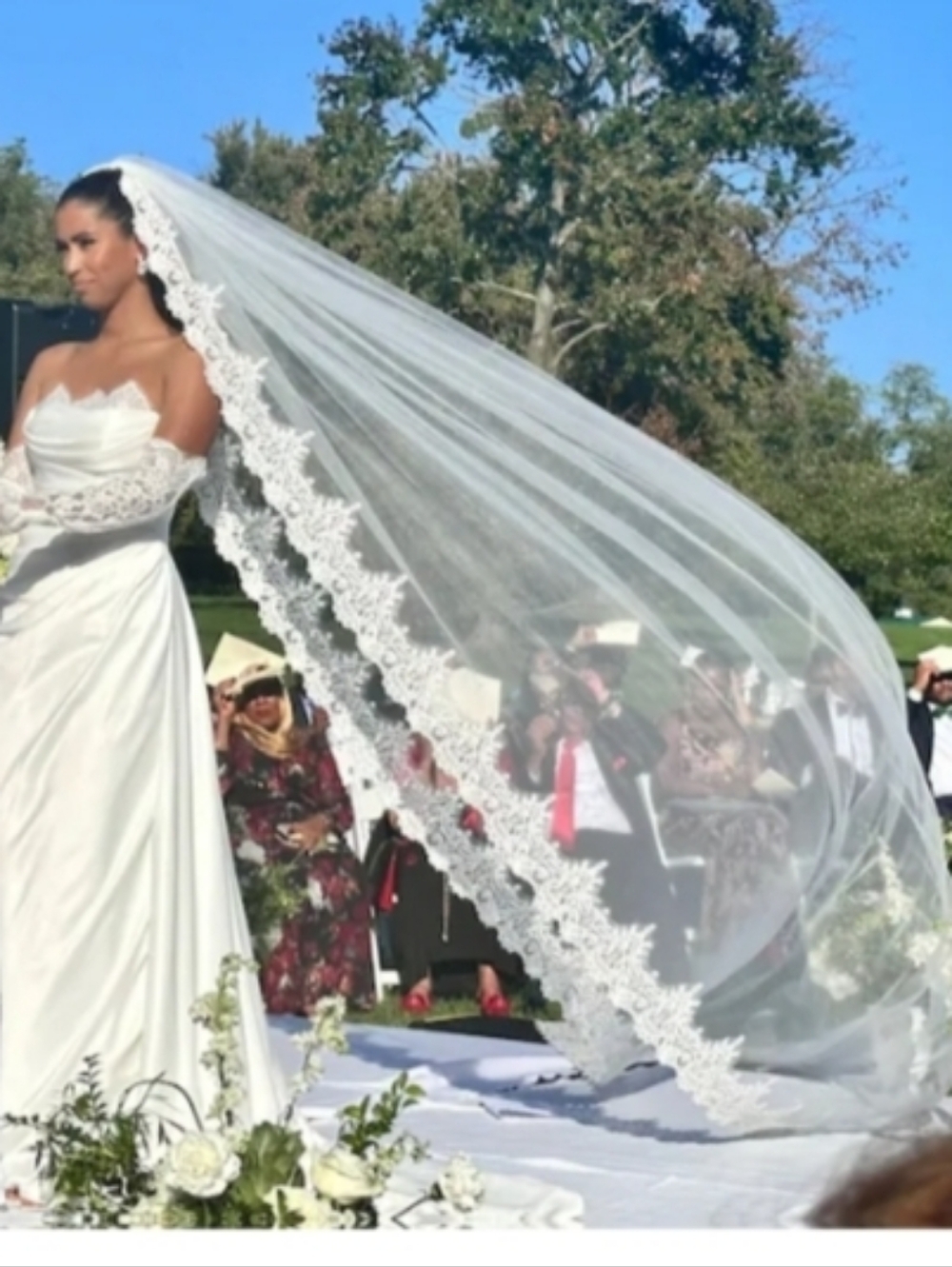 Off White 7ft Mantilla Bridal Veil